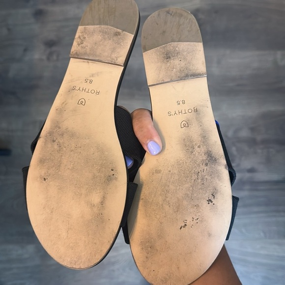 Rothy’s The Knot Black Slide sandal size 8.5 EUC - Picture 6 of 7
